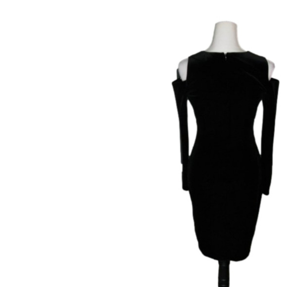 New Calvin Klein Black Cold Shoulder Dress Size 2 - Picture 5 of 5